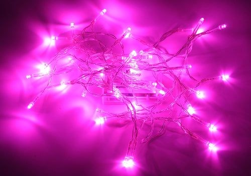 Karlling Battery Operated Fairy Lights, Romantic Pink Glow 40 LED String Lights for Valentine’s Day, Weddings, Bedroom, and Party Decor(Pink,1 Pack)